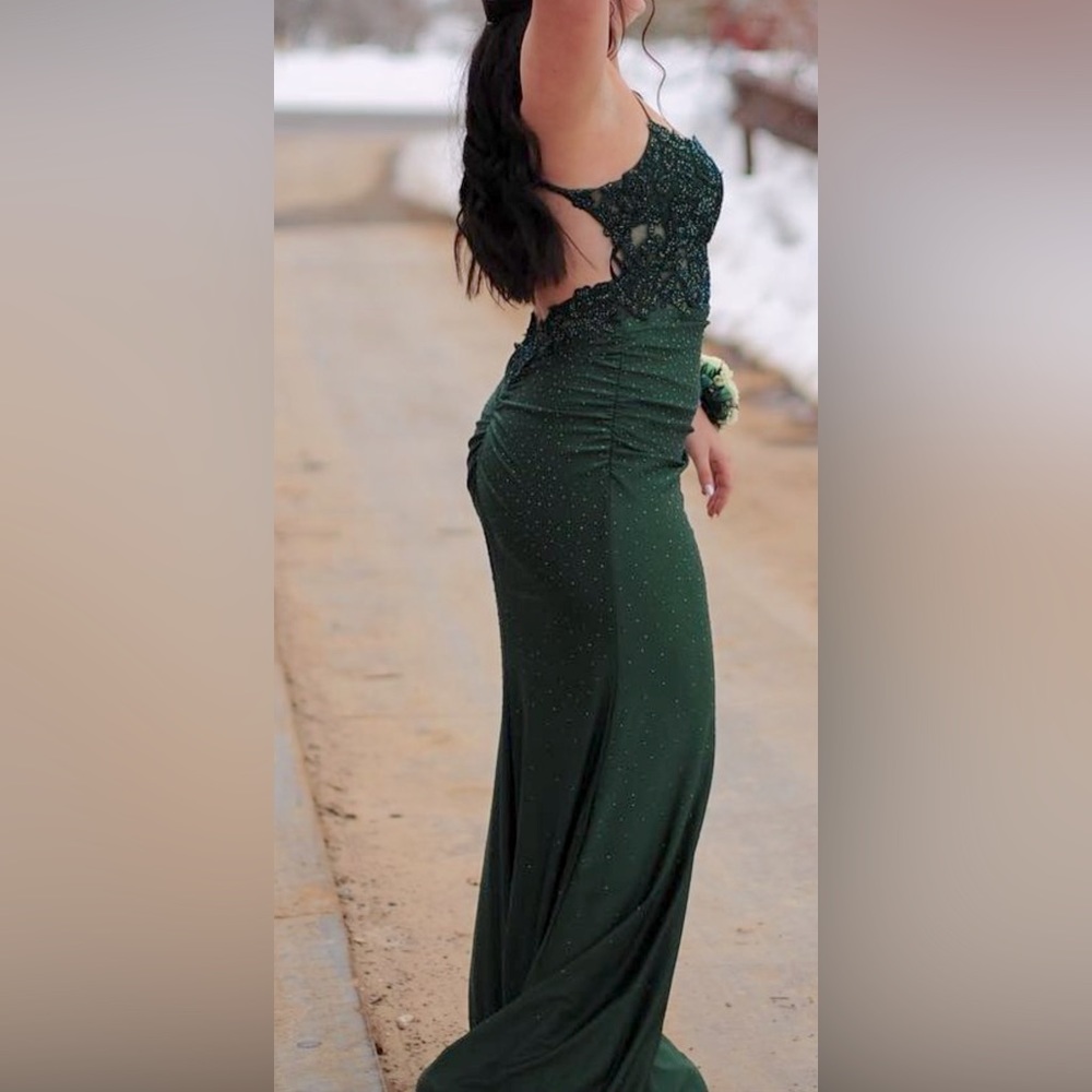 Gorgeous Emerald green long prom dress